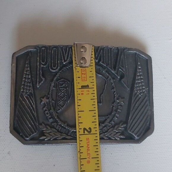 Vintage Bergamot POW-MIA You Are Not Forgotten Veterans Memorial Belt Buckle - Picture 6 of 7